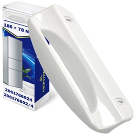 MONTERAL Freezer and Fridge Handle Mounting Holes 133 mm Size 187 x 80 mm with Original Code 2061766008 2061766024 2061766016 for Zanussi for Electrolux - Warranty 10 Year