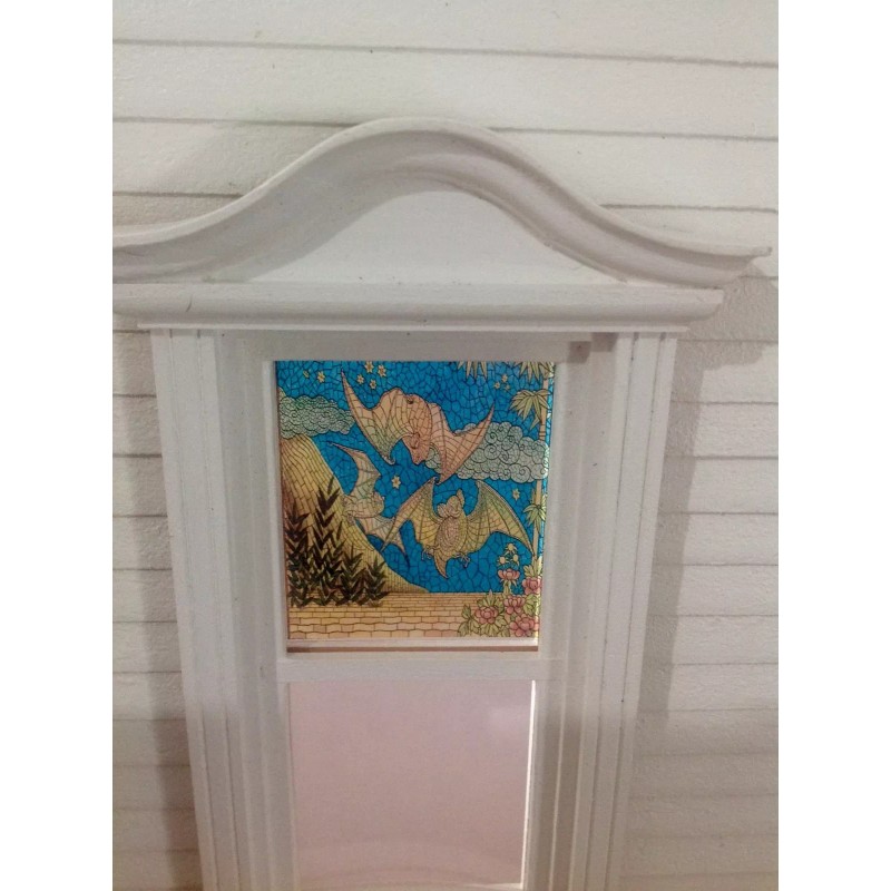 Unbranded Bats Dollhouse Miniature Stained Glass Window Film