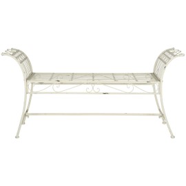 Safavieh Outdoor Collection Hadley Antique White Bench