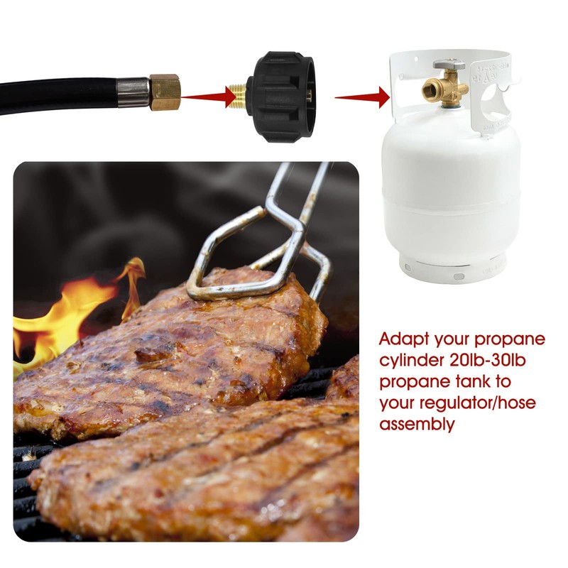 MENSI Propane Gas Cylinder QCC Type Adapter with 1/4" Male