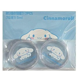말랑하고 귀여운 외출용 시나모롤 크림용기 5ml 2입 말랑하고 귀여운 외출용 Soft and Cute Portable Cinnamoroll Cream Container 5ml 2 Pieces Soft and Cute Portable
