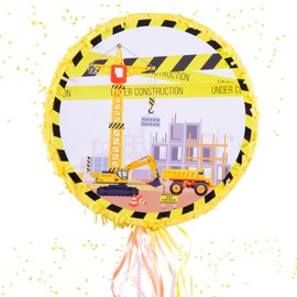 Construction Pinata, 13.7inch Construction Pinata Piñata for Kids Construction Birthday Party Supplies