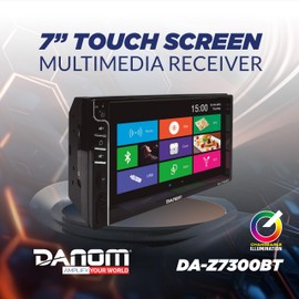 DANOM 7-Inch Car Stereo Receiver - Bluetooth MP5 Wired Android Auto & CarPlay with SD/USB/FM/AM Car Radio with Support Rearview Camera