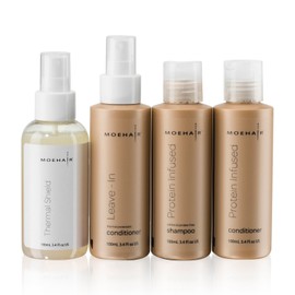MOEHAIR Protein Shampoo, Conditioner, Leave In Conditioner and Thermal Shield