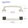 25 Pack Kitchen Cabinet Handles 3-3/4 Inch Hole Center Brushed