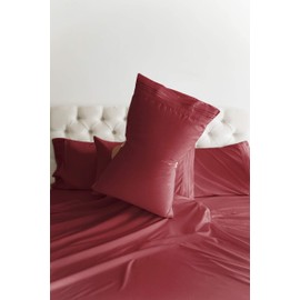 Queen Size Sheet Set - 6 Piece Set - Hotel Luxury Bed Sheets - Extra Soft - Deep Pockets - Easy Fit - Breathable & Cooling Sheets - Wrinkle Free - Comfy - Burgundy Bed Sheets - Queens Sheets - 6 PC
