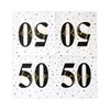 20 Napkins for 50th Birthday 33 x 33 cm White