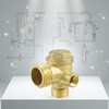 3-Port Brass Air Compressor Check Valve - Heavy-Duty Pneumatic Replacement