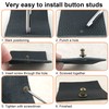 YORANYO 75 Sets 8MM Round Head Button Stud for Leather