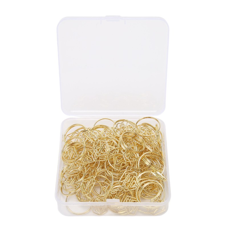 80pcs Ring Shape Paper Clips Rustproof Multifunction Multifunction with Clear