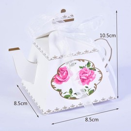 Allbusky 30PCS Vintage Paper Candy Box, Wedding Favour Boxes, Teapot Shape Party Gift Box, Party Packs Party Decorations for Baby Shower Wedding Party New Year