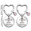 QMVMV Funny Best Friend Keyring 2PCs Friendship Gifts Tall and