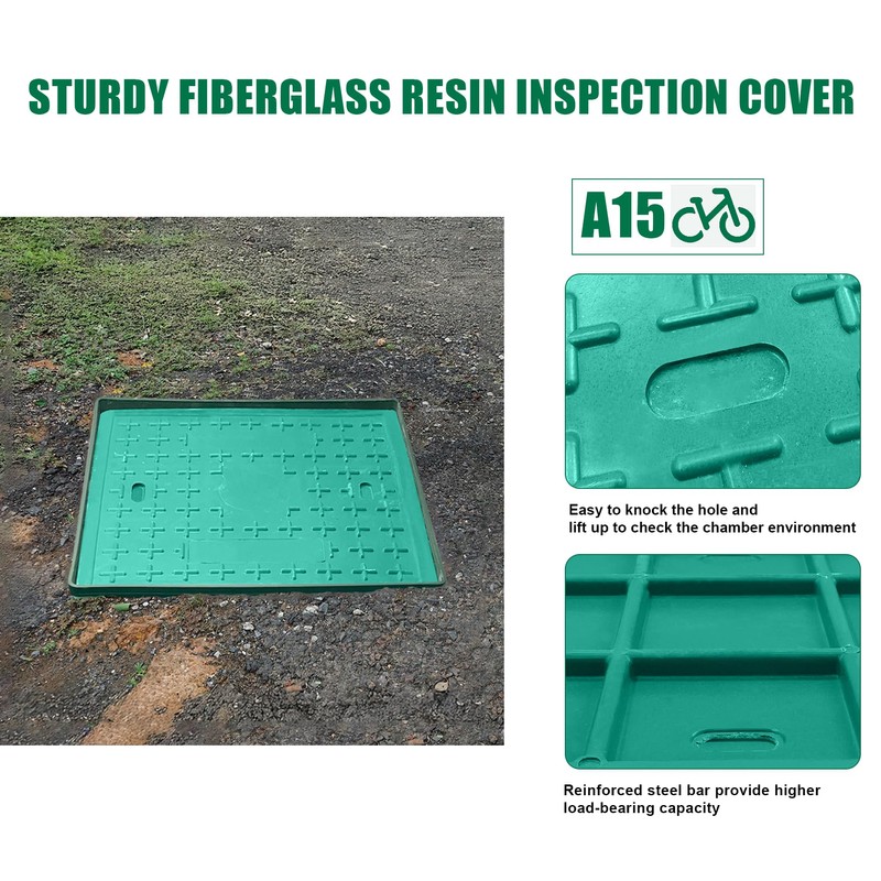 Natotela 16x16x16in Underground Splice Boxes with Fiberglass Solid Cover,In Ground