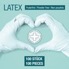 Pack of 100 Disposable Latex Examination Gloves in Dispenser Box