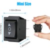 EEEkit Momentary Rocker Switch, DC12V 20A 6Pin DPDT (ON)/Off/(ON) Reverse