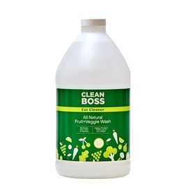 CleanBoss Eat Cleaner Triple-Action Fruit + Veggie Wash Refill - 64 oz - Removes Harmful Residue - Keeps Produce Fresh Up to 5X Longer - Vegan, Gluten Free