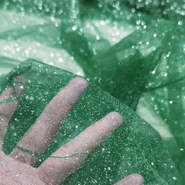 50 cm x 150 cm Soft Glitter Tulle Fabric Mesh Fabric for Sewing, Bling Tulle Mash Fabrics Decorative Fabric for DIY Crafts Clothing Tulle Skirt Wedding Dress Veil Curtains Tablecloths Wedding Party