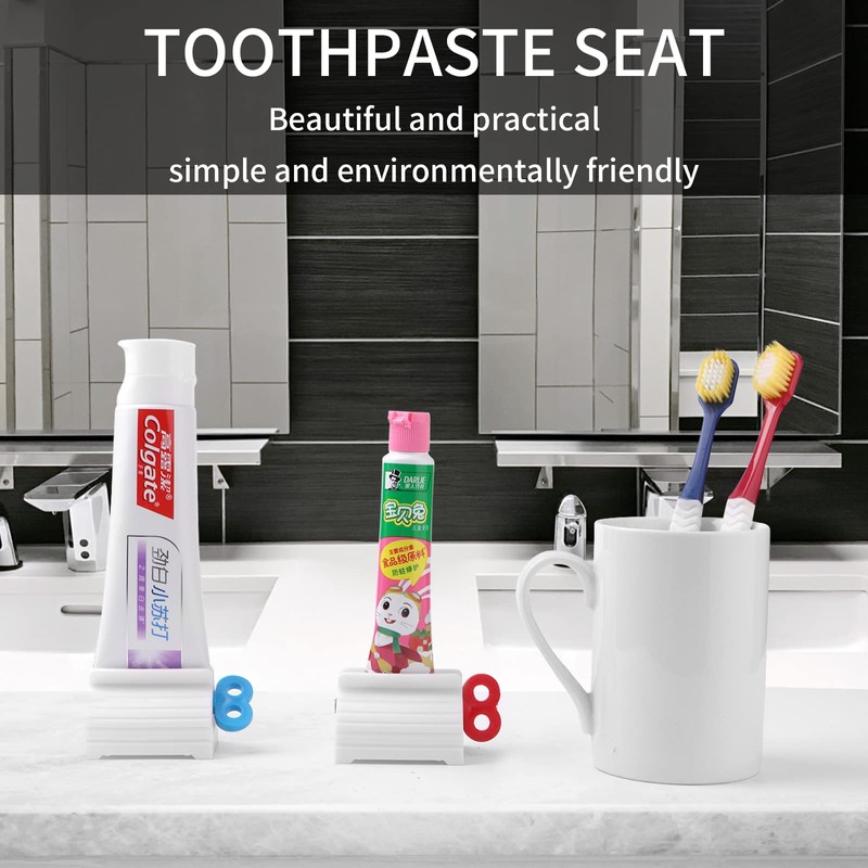 3 x Toothpaste Squeezer Toothpaste Seat Holder for Bathroom Accessories
