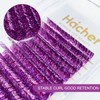 HAICHER Holographic Lash Tinsel, Colored Lash Extensions CC Curl 9-18mm