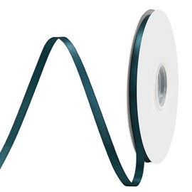 BVIEAKD Teal Satin Ribbon 1/4" X 50 Yards Solid Color Double Faced Ribbons Perfect for Crafts Wedding Decor Bow Making Arts Sewing and More