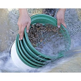 Sluice Monkey 5 Pack of Large 1/2", 1/4", 1/8", 1/12", 1/20" Mesh Screen Gold Panning Classifier. Fits on Top of 5-Gallon Bucket.