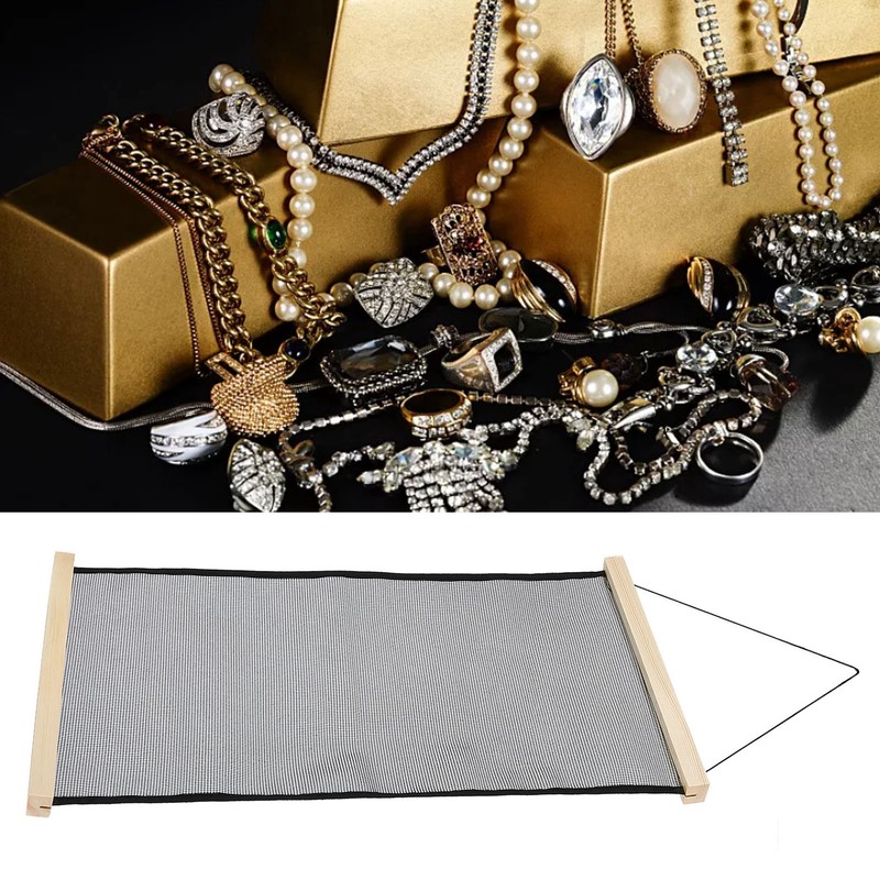 Earrings Jewelry Rack Mesh Cloth Large Capacity Storage Wall Mounted
