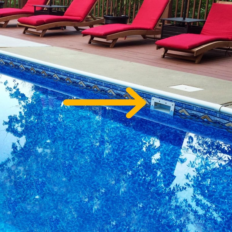 Rx Clear Standard Thru-Wall Skimmer for Vinyl Liner Inground Pool
