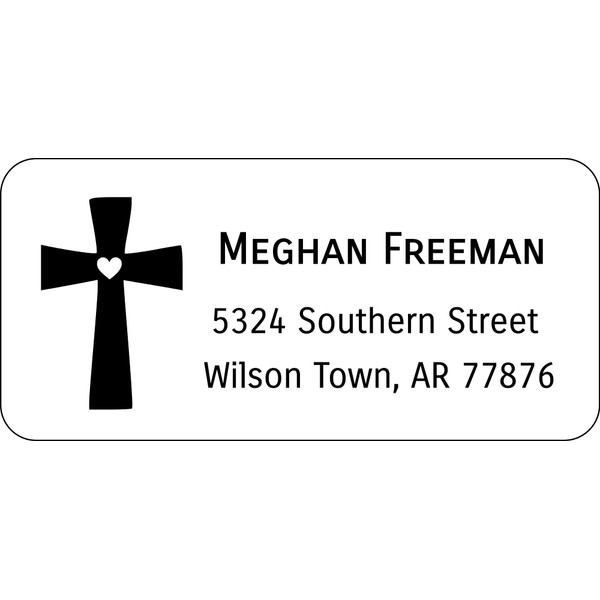 Atelier Elegance Custom Address Labels, Any Name, Any Address, Cross