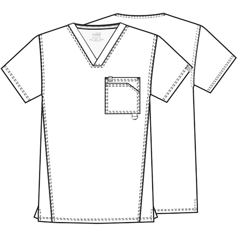 Code Happy mens Bliss W/ Certainty V-neck Scrubtop Medical Scrubs