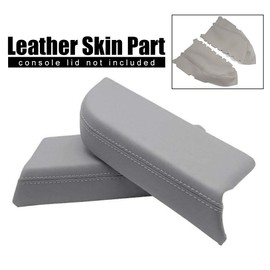 Speedmotor Left Right Side Gray Leather Front Door Panels Center Comsoles Armrest Covers Replacement for Honda Pilot 2009-2013 (Leather Part Only)