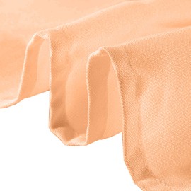 WedDecor 20 Inch Peach Cotton Polyester Table Napkin for Home, Hotel, Dinning, Wedding, Banquet, Party, Events, Hemmed Edges Lightweight & Machine Washable, 10pcs