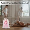 Ballet Dance Shoe Bag Drawstring Gift Bag Canvas Cinch Travel
