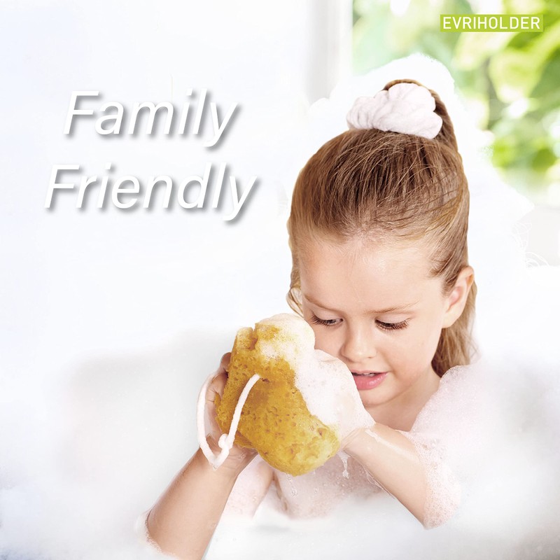 PARADISO Evriholder Sea Foam Body Sponge for Scrubbing and Exfoliating,