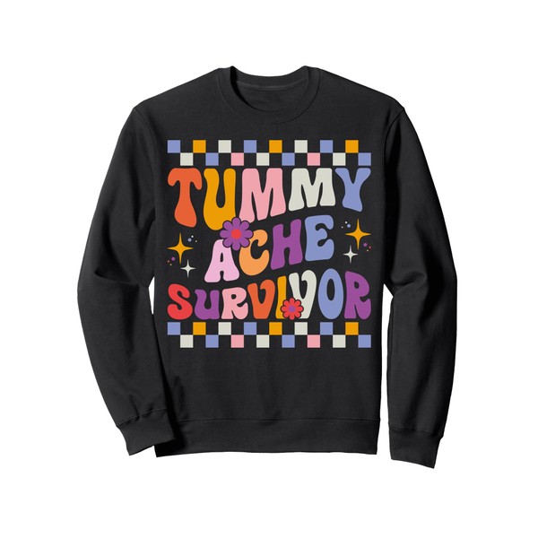 My Stomach Hurts Retro Groovy Tummy Ache Survivor Sweatshirt