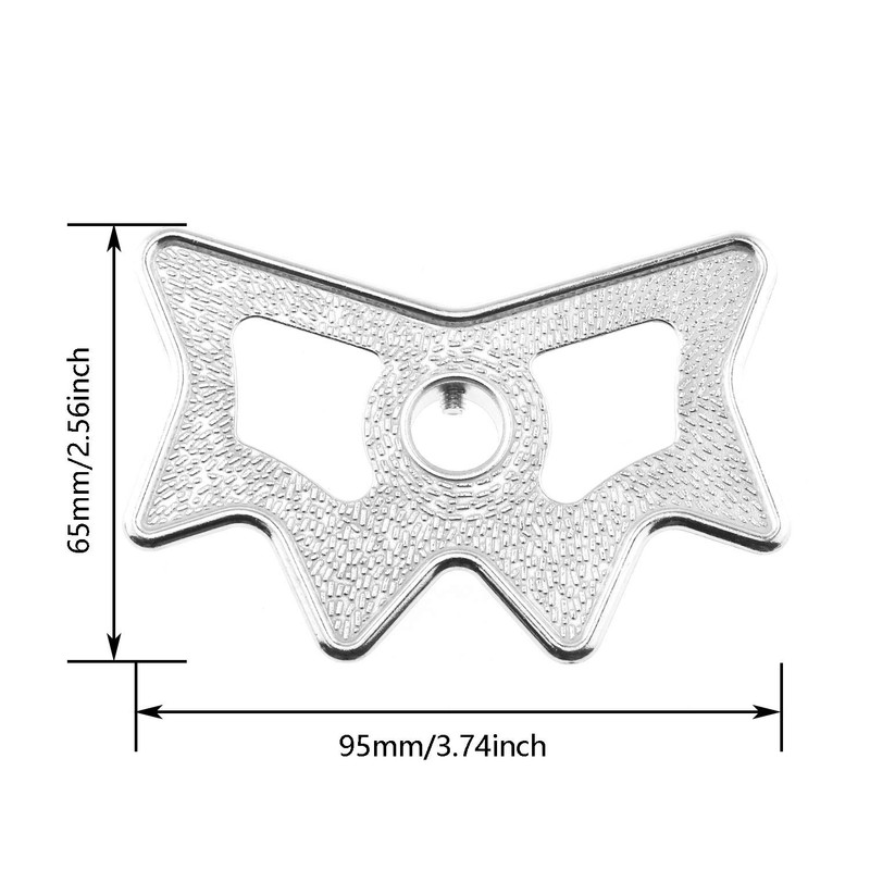 DGZZI Billiard Bridge Head Silver Aluminium Alloy Slip-On Moosehead Bridge