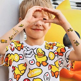 Deen Children's Tattoos, 12 Sheets Vehicle Temporary Tattoos for Children Boys, Waterproof Car Digger Construction Vehicle Children's Tattoos, Children's Tattoos for Boys Girls Party Bags Children's