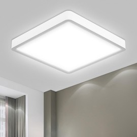 LQWELL Ceiling Light LED Ceiling Light, 1.6 cm Ultra Thin Square Flat IP44 Waterproof Bathroom Lamp 18 W 6500 K 1700 LM Modern for Living Room Bathroom Bedroom Kitchen Balcony Cellar Office 220 x 16 mm