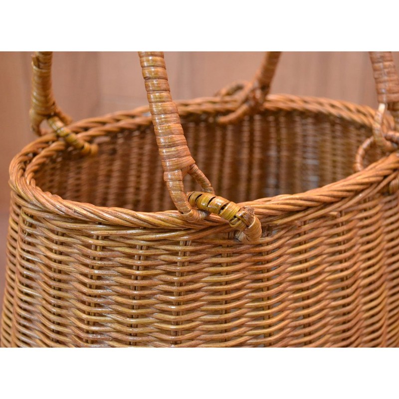 ratanbasuketto Shopping Hamper, Round