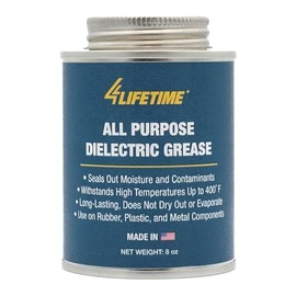 Dielectric Silicone Grease - Waterproof and Non-Conductive Lubricant for Electrical and Automotive Applications - 8oz Brush Top Can, Versitle Silicone Lubricant, Protection for Electrical Components