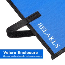 HELAKLS 2 Pieces(10 Pockets SAE+ 10 Pockets Metric) Wrench Tool Roll Up Pouch Utility Heavy Duty Canvas Tool Organizers Bag Blue