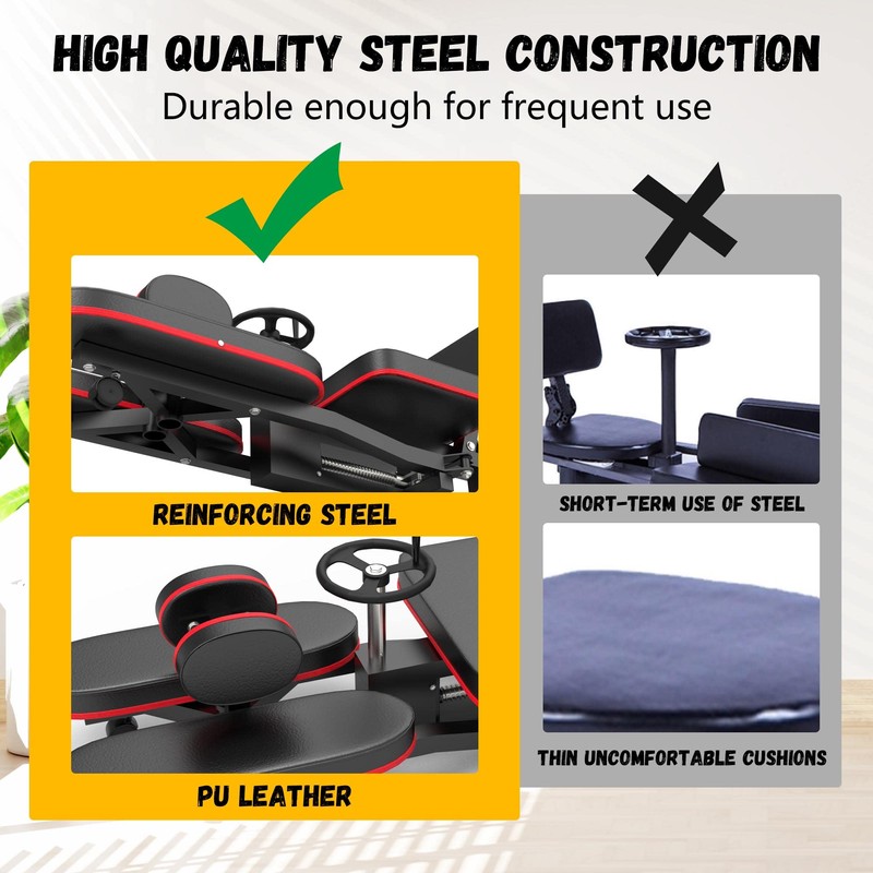 Rigel Leg Stretcher, 220LBS Leg Stretch Machine, Heavy Duty Steel