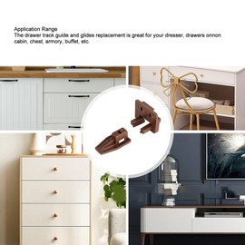 Guía de Rieles para Cajones y Deslizadores para Cajones de Tocador, Montaje con Tornillos,10 Uds.