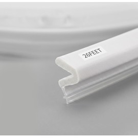 26FT Weather Stripping Door Seal,V-Shaped Q Foam,Door Weather Stripping,Door Seal Strip for Door Frame for Sliding, Exterior, Front, and Jamb Frames(White, 26 feet)