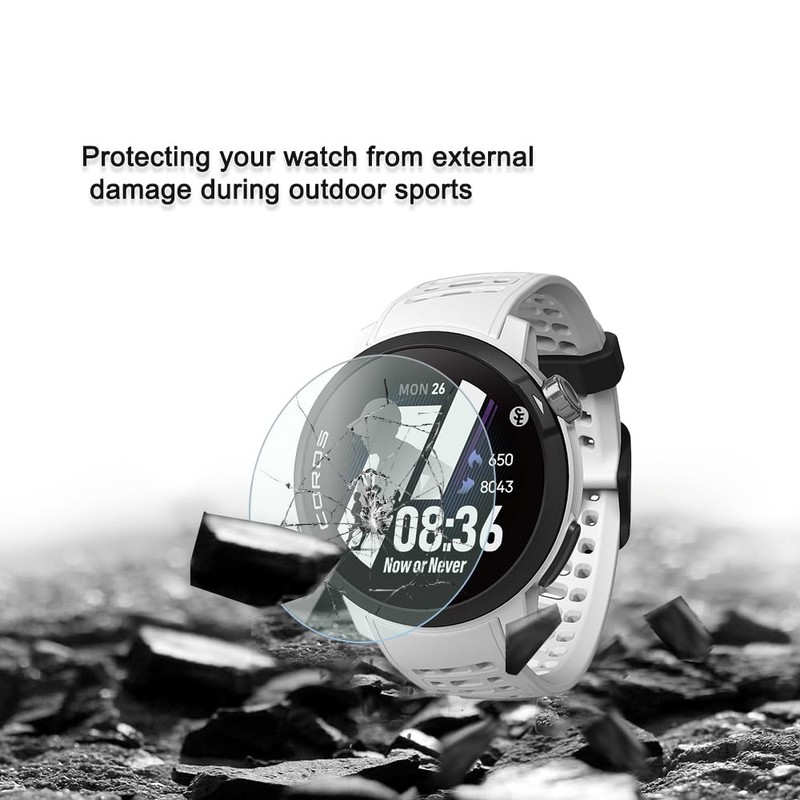 ISRcnst Compatible for Coros Pace Pro Screen Protector，HD Tempered Glass