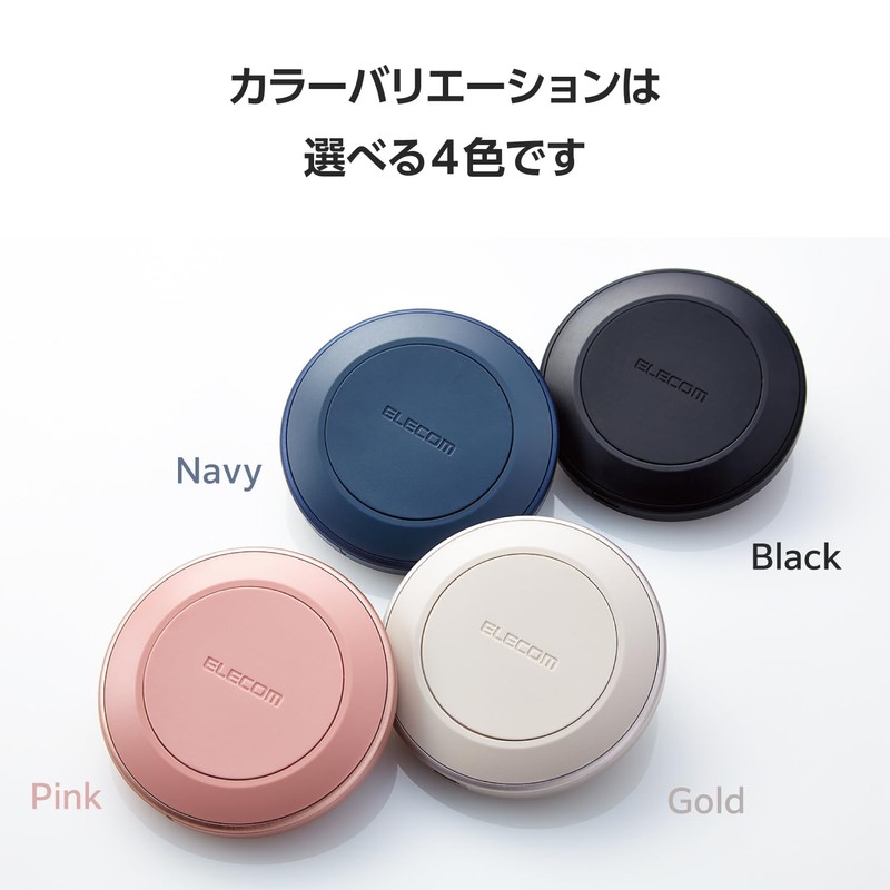 Elecom W-QA26NV Wireless Charger, Qi Certified, 12 W, EPP Standard,