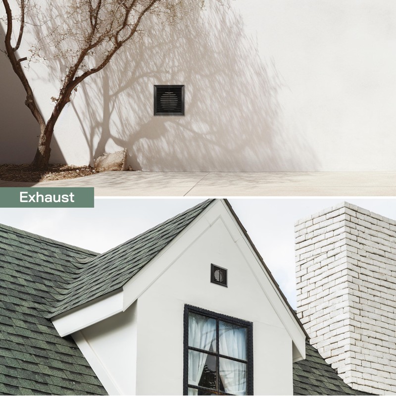 Vent Systems 100mm Outdoor Vent Cover - Bathroom Exhaust Vent