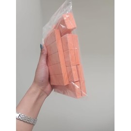 Mystik Trends Mini Nail Buffer Blocks – 180/240 Grit Orange Buffers | Salon-Quality Nail Prep for Natural, Gel & Acrylic Nails | Compact, Washable, Reusable | 50 Pcs Pack – Professional Manicure Tool