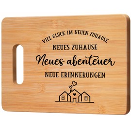 CheriGift Housewarming Gifts House - Bamboo Chopping Board, Gift for Housewarming Gift for Home, New House Gift, Gift Ideas for Housewarming, 28 x 21.5 cm