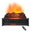 Costway 26" Infrared Electric Fireplace W/ Realistic Pinewood Ember Bed