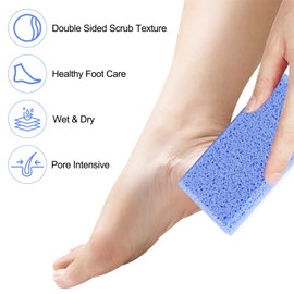 Rseuphiee Pack of 2 Double-Sided Pumice Stone Feet, Pumice Stone for Feet, Foot Exfoliating Stone, Pumice Stone Foot Care, Callus Remover, for Hard Skin on Feet and Body Exfoliating Pedicure Tools